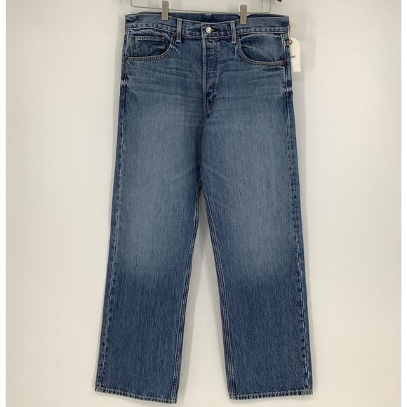 NEW! RE/DONE Size 32 90s Loose Light Indigo Denim Jeans $325 msrp G18-9 - Picture 2 of 8